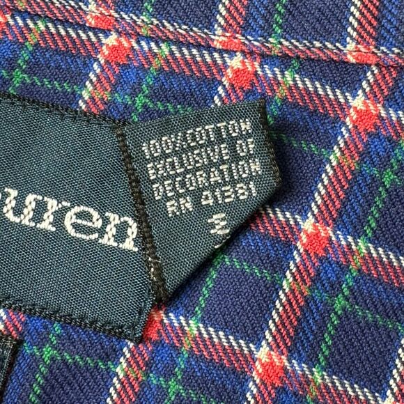 Ralph Lauren Classic Fit Shirt Mens XL Plaid Long Sleeve Cotton Oxford Preppy - Picture 8 of 13